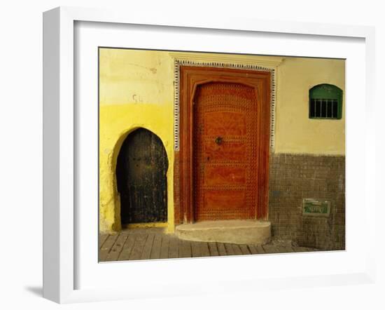 Detail from the Interior of the Kasbah, Tangiers, Morocco, Africa-Guy Thouvenin-Framed Photographic Print