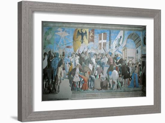 Detail from the Legend of the True Cross Showing Battle of Heraclius I Against Chosroes II-Piero della Francesca-Framed Giclee Print