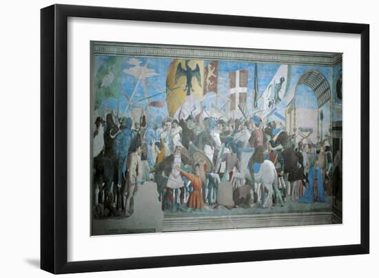 Detail from the Legend of the True Cross Showing Battle of Heraclius I Against Chosroes II-Piero della Francesca-Framed Giclee Print