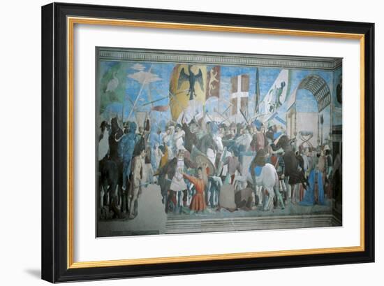 Detail from the Legend of the True Cross Showing Battle of Heraclius I Against Chosroes II-Piero della Francesca-Framed Giclee Print