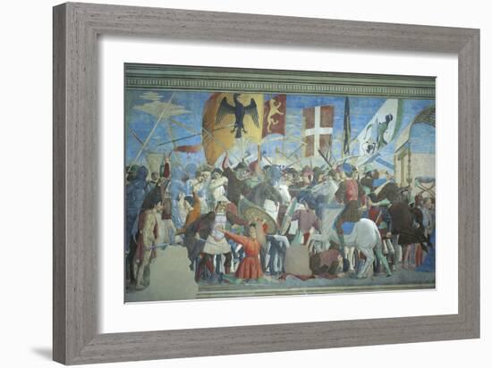 Detail from the Legend of the True Cross Showing Battle of Heraclius I Against Chosroes II-Piero della Francesca-Framed Giclee Print