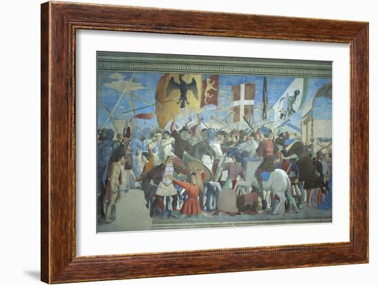 Detail from the Legend of the True Cross Showing Battle of Heraclius I Against Chosroes II-Piero della Francesca-Framed Giclee Print