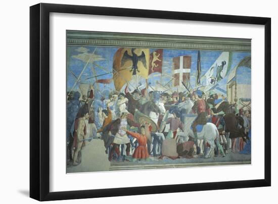 Detail from the Legend of the True Cross Showing Battle of Heraclius I Against Chosroes II-Piero della Francesca-Framed Giclee Print