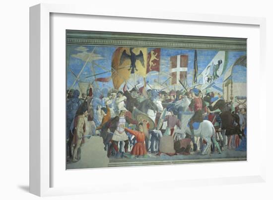 Detail from the Legend of the True Cross Showing Battle of Heraclius I Against Chosroes II-Piero della Francesca-Framed Giclee Print