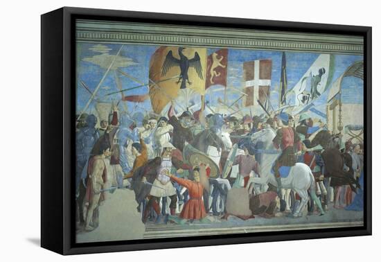 Detail from the Legend of the True Cross Showing Battle of Heraclius I Against Chosroes II-Piero della Francesca-Framed Premier Image Canvas