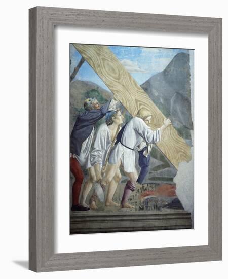 Detail from the Legend of the True Cross Showing Transport of Sacred Wood-Piero della Francesca-Framed Giclee Print