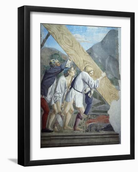 Detail from the Legend of the True Cross Showing Transport of Sacred Wood-Piero della Francesca-Framed Giclee Print