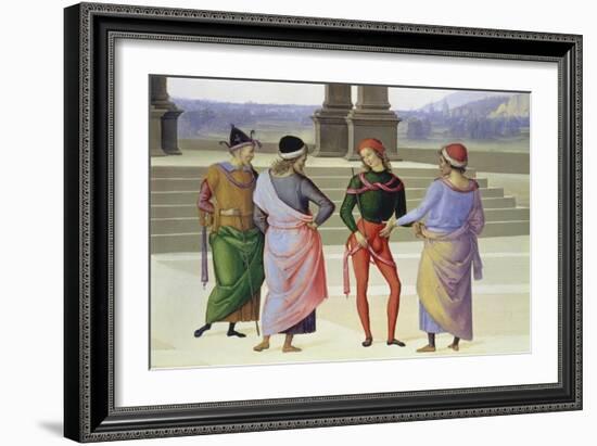 Detail From: the Marriage of the Virgin: Four Men, C. 1500-Pietro Vanucci Perugino-Framed Giclee Print