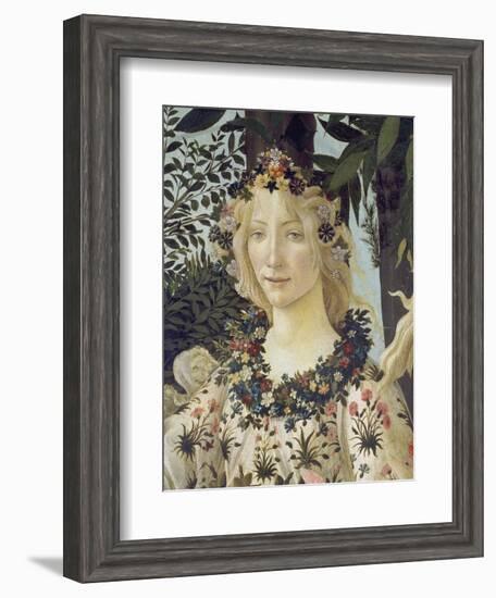 Detail from the Painting "Primavera": Head of Flora-Sandro Botticelli-Framed Giclee Print