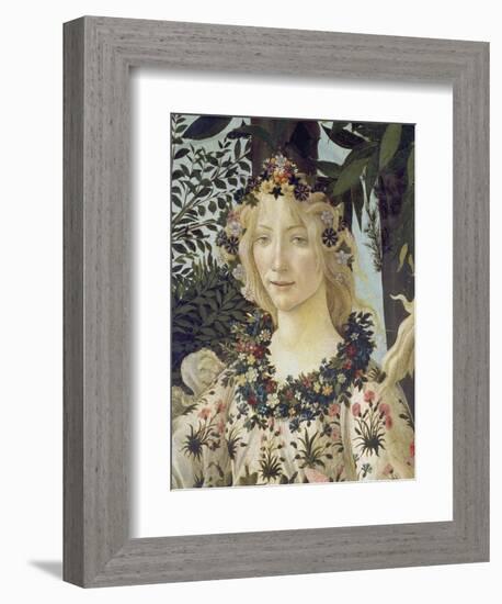 Detail from the Painting "Primavera": Head of Flora-Sandro Botticelli-Framed Giclee Print