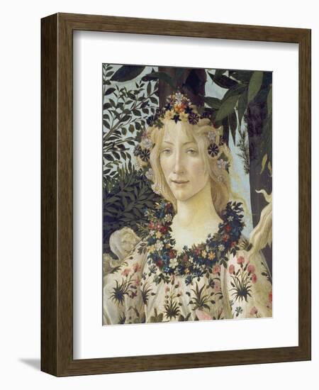 Detail from the Painting "Primavera": Head of Flora-Sandro Botticelli-Framed Giclee Print