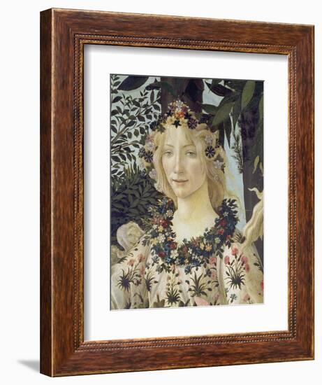 Detail from the Painting "Primavera": Head of Flora-Sandro Botticelli-Framed Giclee Print