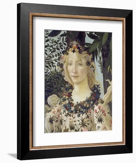 Detail from the Painting "Primavera": Head of Flora-Sandro Botticelli-Framed Giclee Print