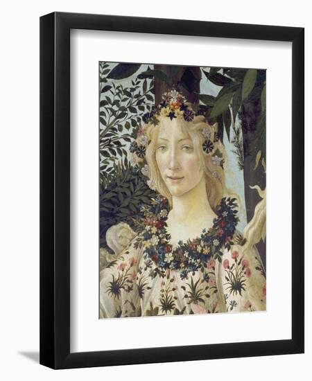 Detail from the Painting "Primavera": Head of Flora-Sandro Botticelli-Framed Giclee Print