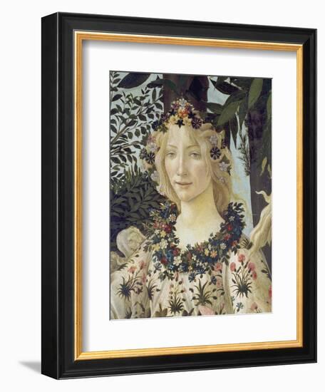 Detail from the Painting "Primavera": Head of Flora-Sandro Botticelli-Framed Giclee Print