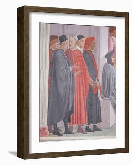 Detail from the Raising of the Son of Theophilus and St Peter Enthroned-Filippino Lippi-Framed Giclee Print