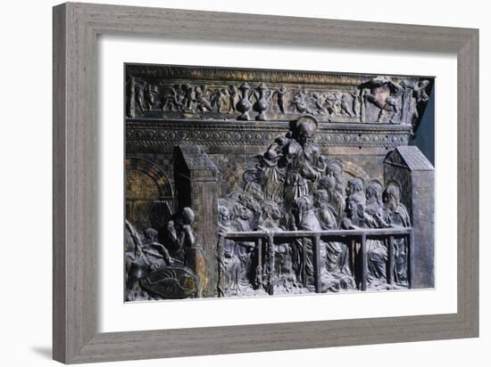 Detail from the Right Pulpit, Basilica of St Lawrence, Florence-null-Framed Giclee Print