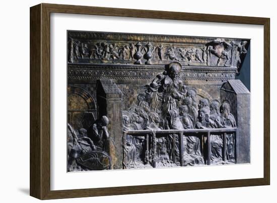 Detail from the Right Pulpit, Basilica of St Lawrence, Florence-null-Framed Giclee Print