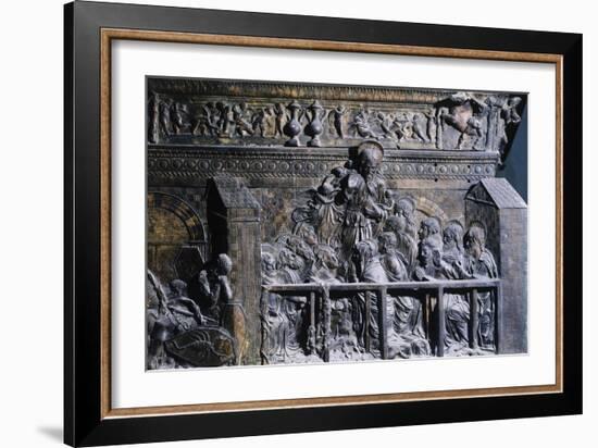 Detail from the Right Pulpit, Basilica of St Lawrence, Florence-null-Framed Giclee Print