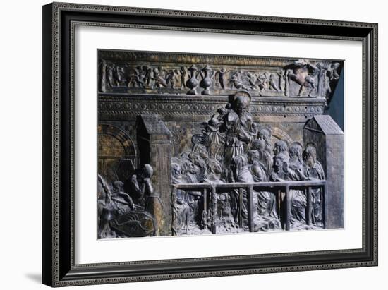 Detail from the Right Pulpit, Basilica of St Lawrence, Florence-null-Framed Giclee Print