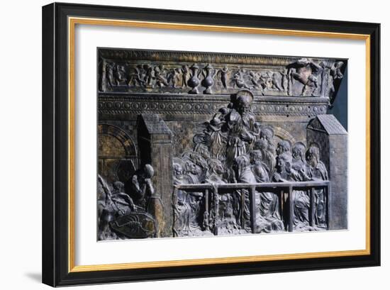 Detail from the Right Pulpit, Basilica of St Lawrence, Florence-null-Framed Giclee Print