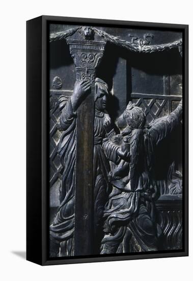 Detail from the Right Pulpit, Basilica of St Lawrence, Florence-null-Framed Premier Image Canvas