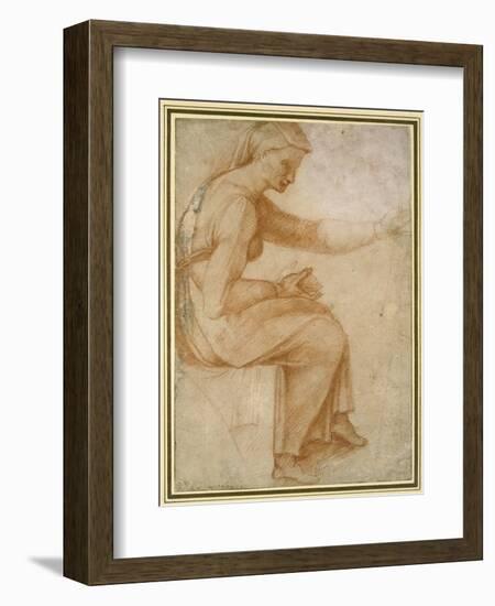Detail from the Sistine Ceiling-Michelangelo Buonarroti-Framed Giclee Print