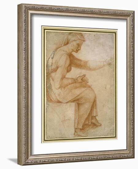 Detail from the Sistine Ceiling-Michelangelo Buonarroti-Framed Giclee Print