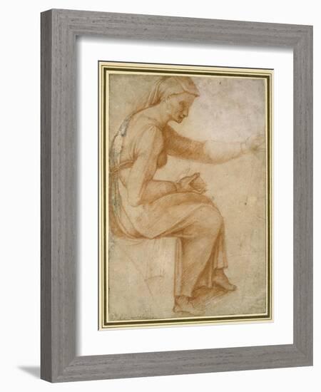 Detail from the Sistine Ceiling-Michelangelo Buonarroti-Framed Giclee Print