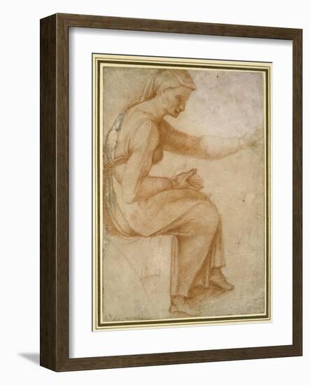 Detail from the Sistine Ceiling-Michelangelo Buonarroti-Framed Giclee Print