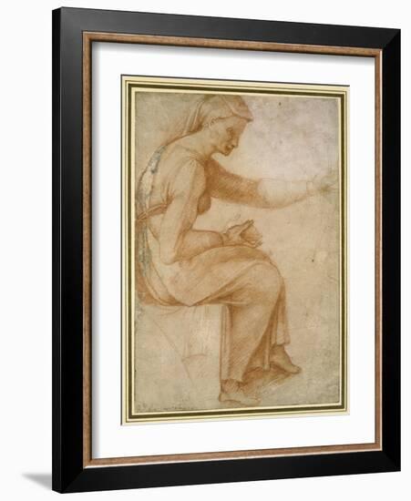 Detail from the Sistine Ceiling-Michelangelo Buonarroti-Framed Giclee Print