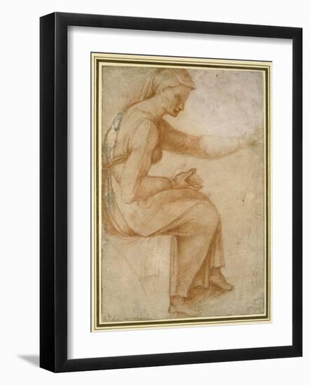 Detail from the Sistine Ceiling-Michelangelo Buonarroti-Framed Giclee Print