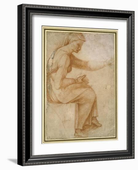 Detail from the Sistine Ceiling-Michelangelo Buonarroti-Framed Giclee Print