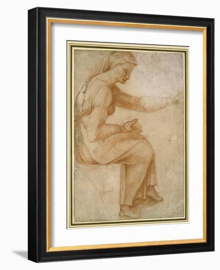 Detail from the Sistine Ceiling-Michelangelo Buonarroti-Framed Giclee Print