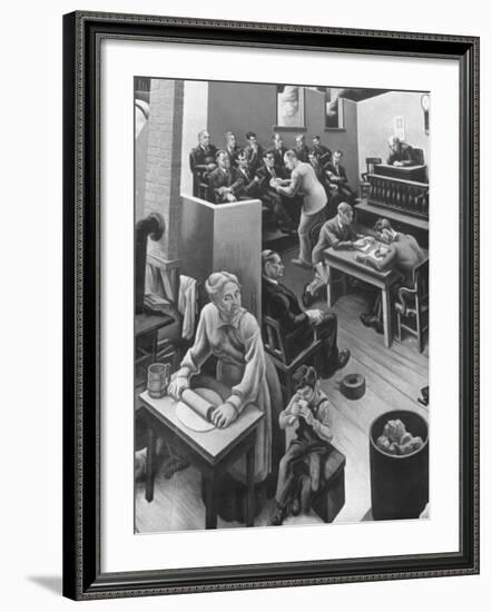 Detail from Thomas Hart Benton's History of Missouri Mural-Alfred Eisenstaedt-Framed Photographic Print