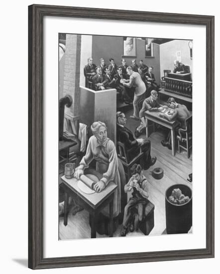 Detail from Thomas Hart Benton's History of Missouri Mural-Alfred Eisenstaedt-Framed Photographic Print