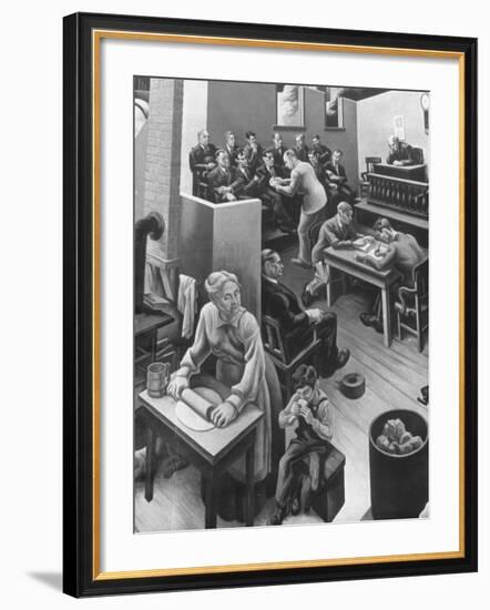 Detail from Thomas Hart Benton's History of Missouri Mural-Alfred Eisenstaedt-Framed Photographic Print