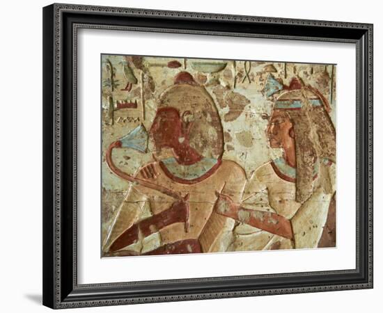 Detail from Tomb, El Kab Temple, Egypt, North Africa, Africa-Tuul-Framed Photographic Print