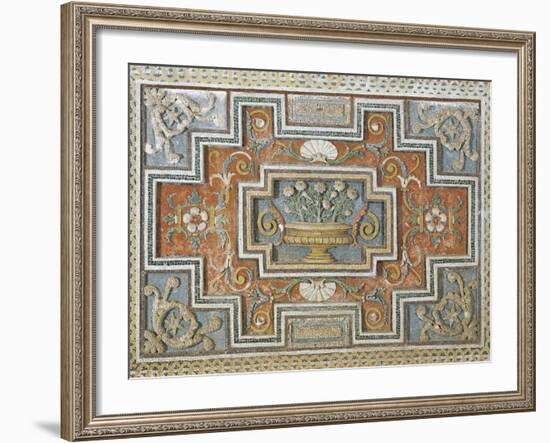 Detail from Walls Decorated with Stuccoes and Mosaics in Room of Mount Parnassus at Villldobrandini-null-Framed Giclee Print