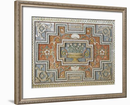 Detail from Walls Decorated with Stuccoes and Mosaics in Room of Mount Parnassus at Villldobrandini-null-Framed Giclee Print