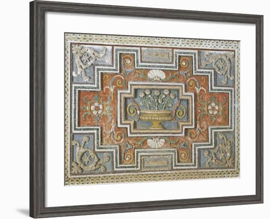 Detail from Walls Decorated with Stuccoes and Mosaics in Room of Mount Parnassus at Villldobrandini-null-Framed Giclee Print