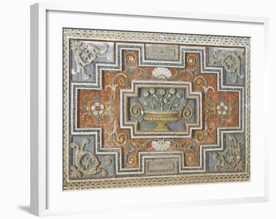 Detail from Walls Decorated with Stuccoes and Mosaics in Room of Mount Parnassus at Villldobrandini-null-Framed Giclee Print