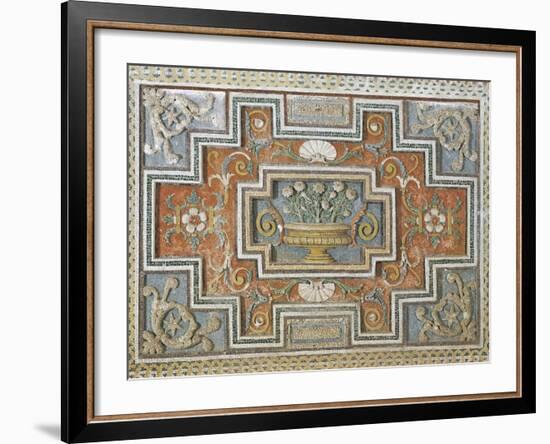 Detail from Walls Decorated with Stuccoes and Mosaics in Room of Mount Parnassus at Villldobrandini-null-Framed Giclee Print