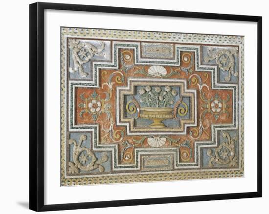 Detail from Walls Decorated with Stuccoes and Mosaics in Room of Mount Parnassus at Villldobrandini-null-Framed Giclee Print