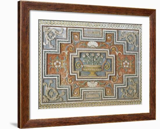 Detail from Walls Decorated with Stuccoes and Mosaics in Room of Mount Parnassus at Villldobrandini-null-Framed Giclee Print