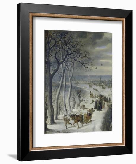 Detail From: Winter Landscape Near Antwerp, 1590-Lucas I. van Valckenborch-Framed Giclee Print