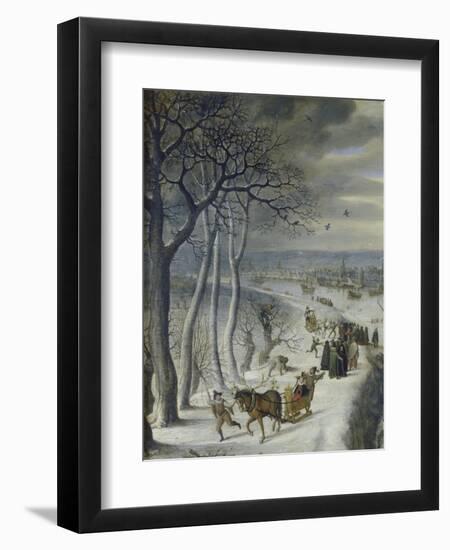 Detail From: Winter Landscape Near Antwerp, 1590-Lucas I. van Valckenborch-Framed Giclee Print