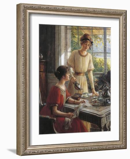 Detail from Women Having Tea-Albert Lynch-Framed Giclee Print