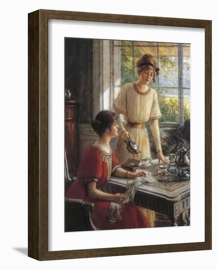 Detail from Women Having Tea-Albert Lynch-Framed Giclee Print