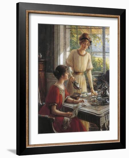 Detail from Women Having Tea-Albert Lynch-Framed Giclee Print